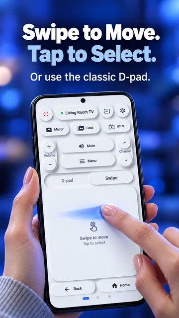 Swipe to move, tap to select, or use the D-pad