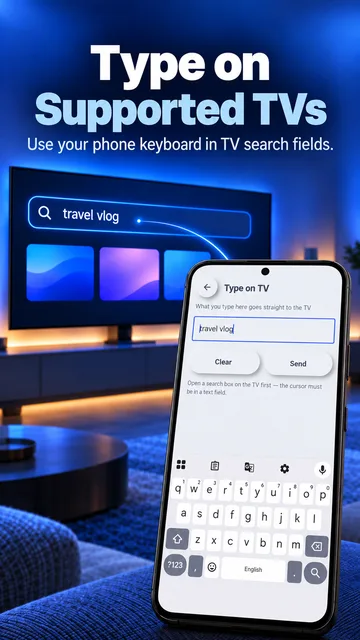 Type into TV search with your phone keyboard